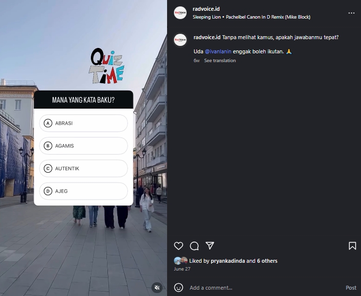ide konten instagram