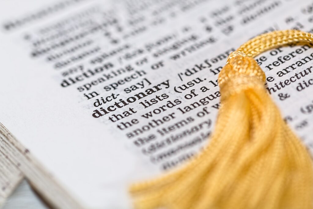 Dictionary, bahasa