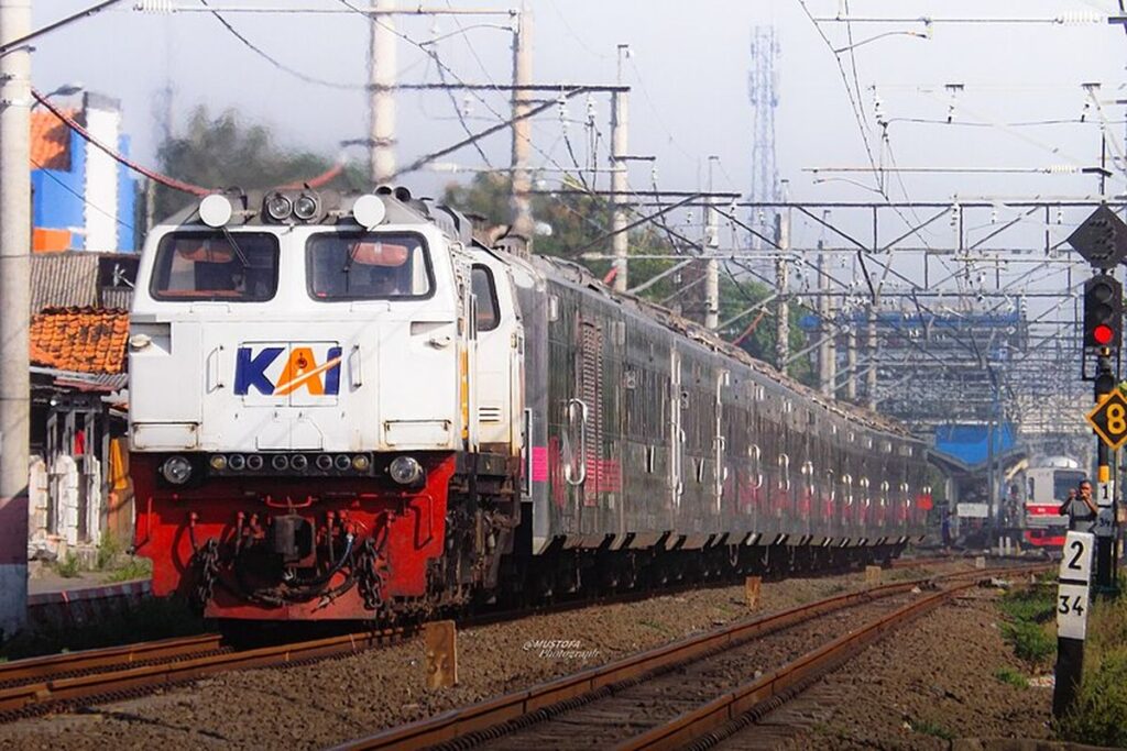 Ilustrasi kereta api.